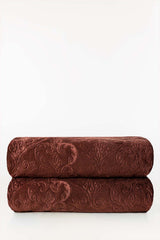 Rum Raisin Embossed Single Ply Fleece Throw