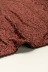 Rum Raisin Embossed Single Ply Fleece Throw