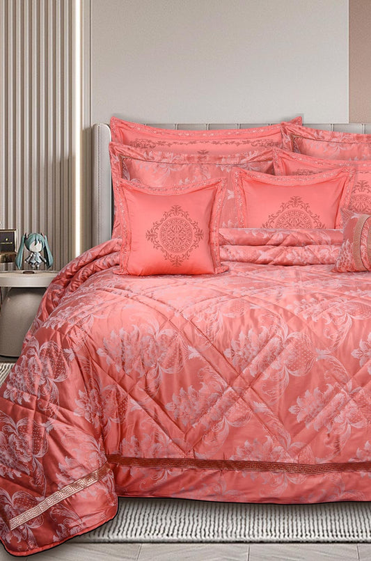 Rust Jacquard Bed Spread