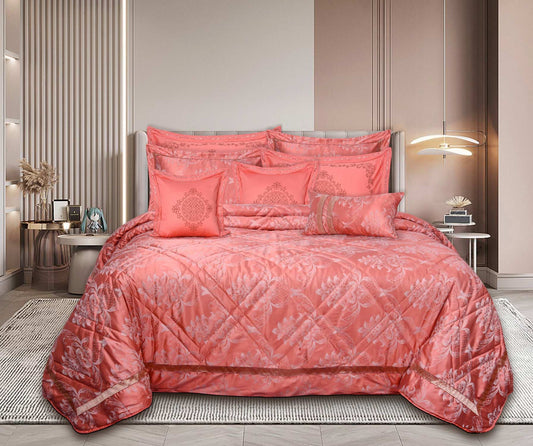 Rust Jacquard Bed Spread