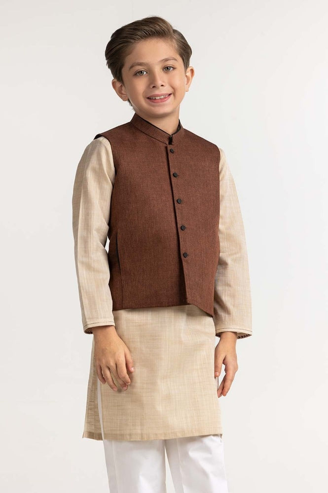 Rust Stylized Waist Coat KWC-PD23-008