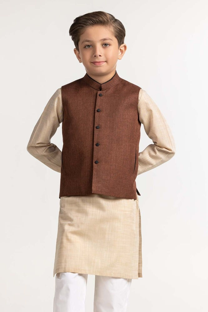 Rust Stylized Waist Coat KWC-PD23-008