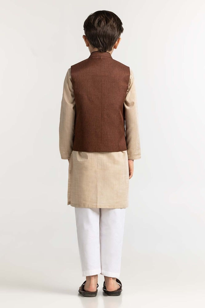 Rust Stylized Waist Coat KWC-PD23-008