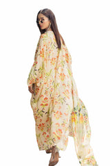 3 Piece Unstitched Printed Silk Suit S-42012