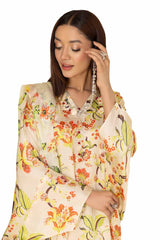 3 Piece Unstitched Printed Silk Suit S-42012