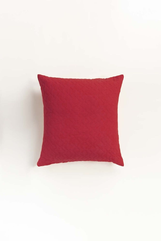 Salsa Pink Matelasse Square Cushion