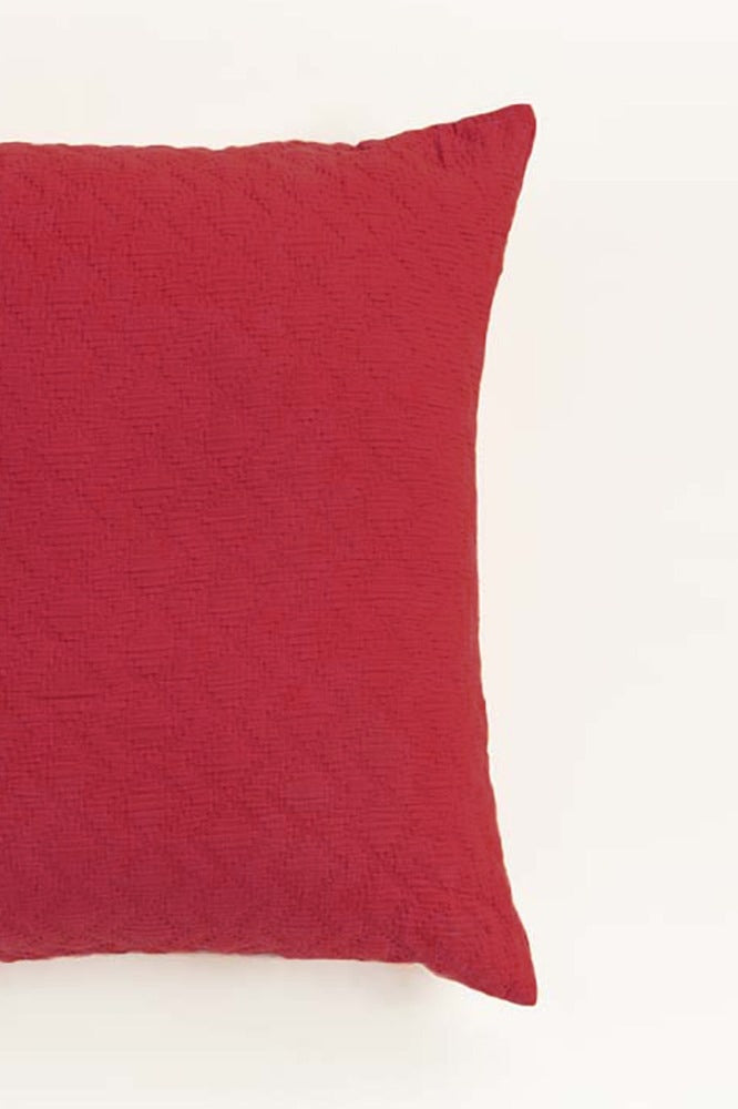 Salsa Pink Matelasse Square Cushion
