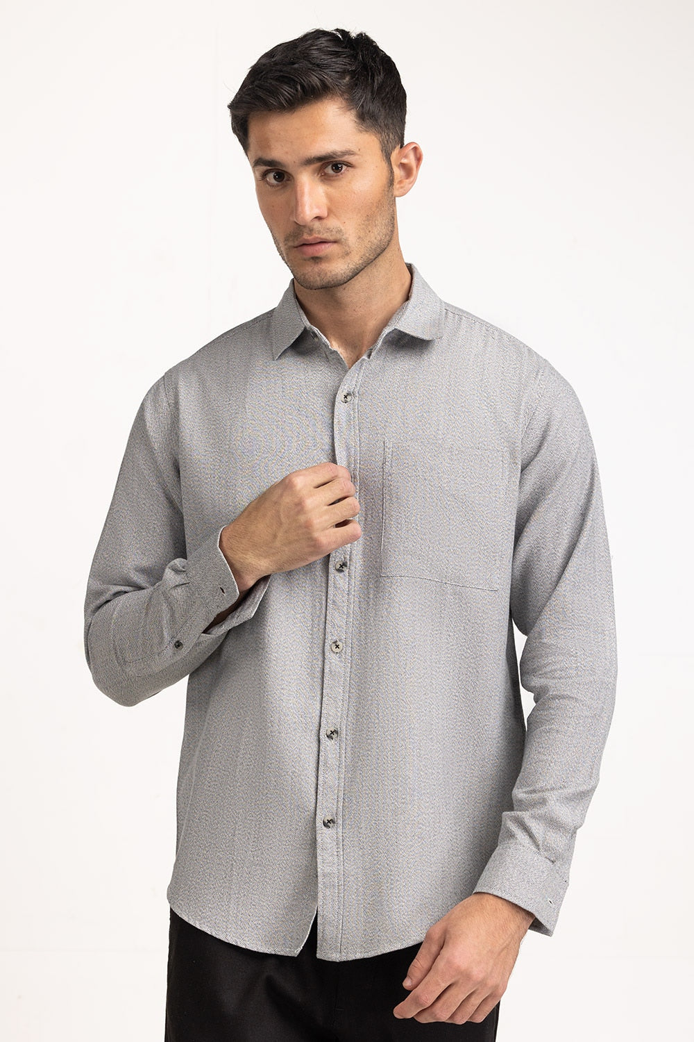 Self Textured Casual Shirts MN-CS-WS24-009