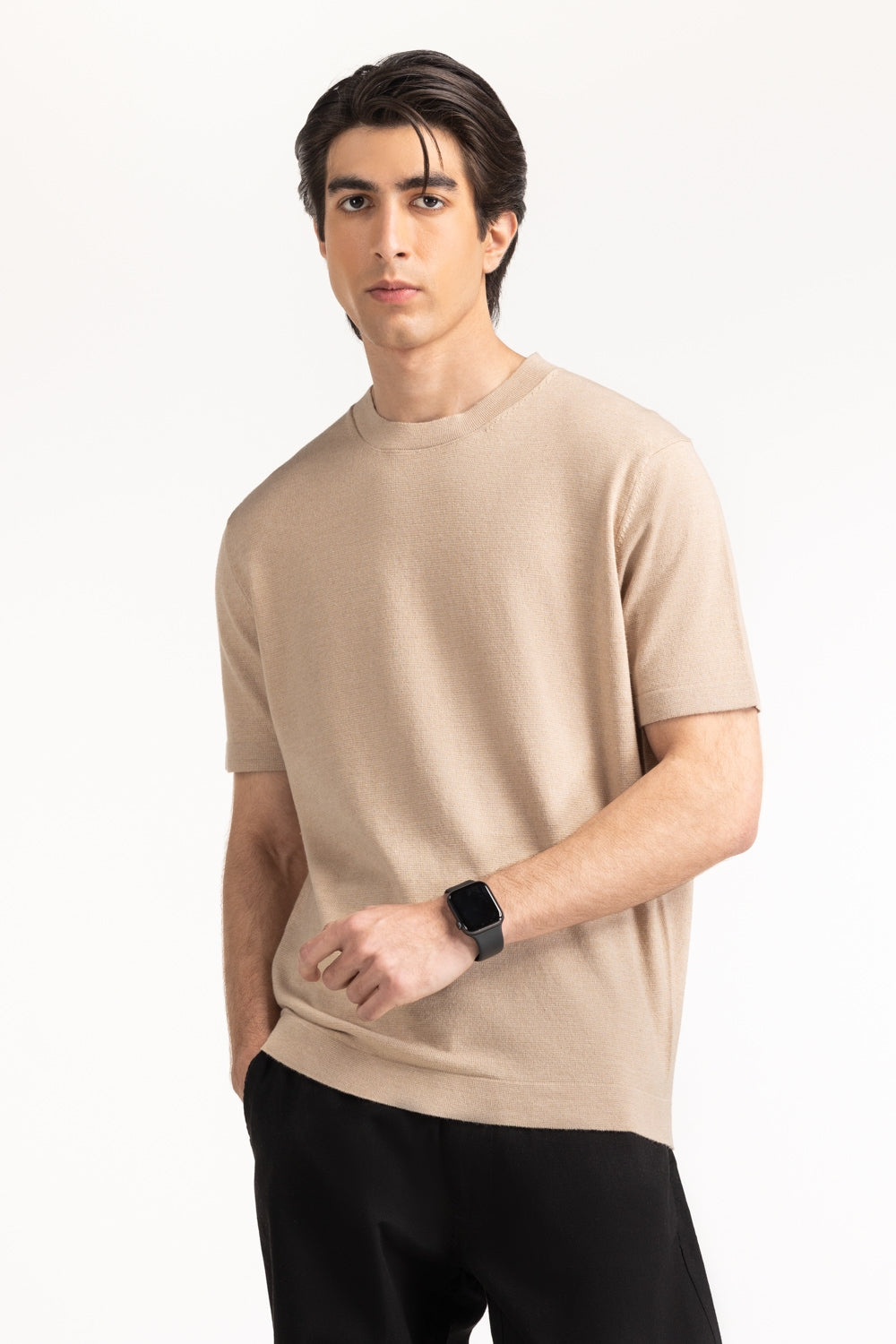 Sweater Knit T-Shirt MN-TS-SS25-214