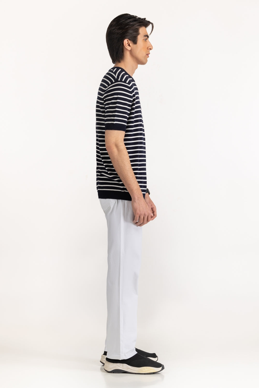 Sweater Knit Stripes T-Shirt MN-TS-SS25-202