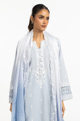 Satin Crincle Printed With Embroidered Dupatta IPD-44704