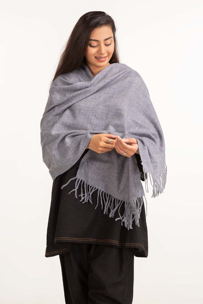 Grey Poly Viscose Scarf SCF-23-01