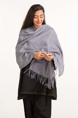 Grey Poly Viscose Scarf SCF-23-01