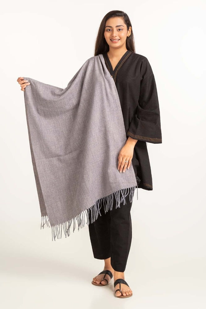 Grey Poly Viscose Scarf SCF-23-05