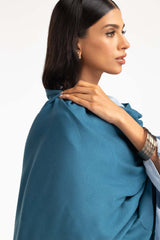 Teal Poly Viscose Scarf SCF-23-11