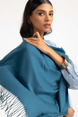 Teal Poly Viscose Scarf SCF-23-11