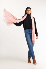 Light Pink Polyester Scarf SCF-23-12