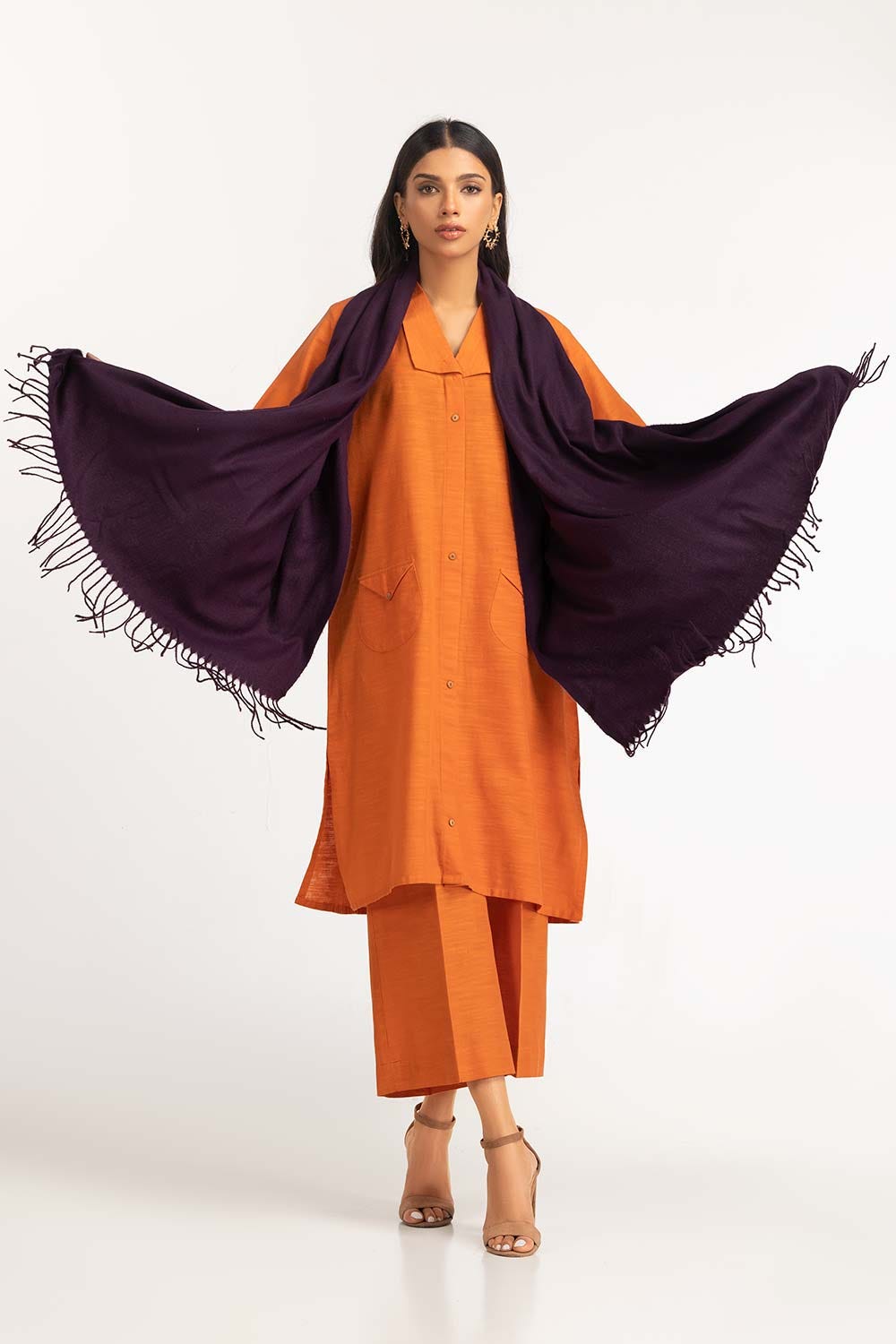 Purple Polyester Scarf SCF-23-15
