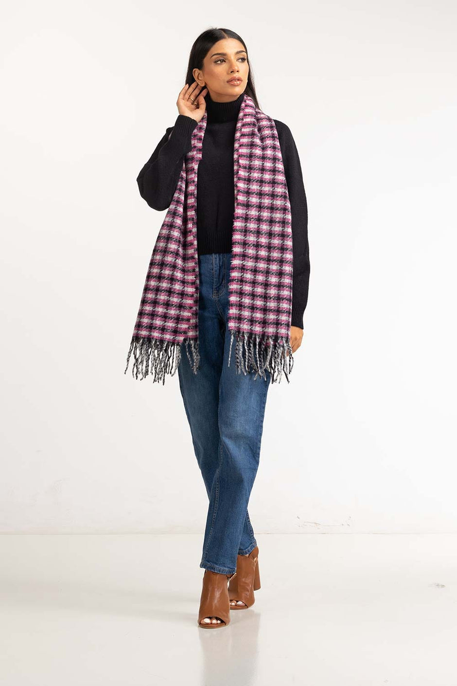 Multicolored Polyester Scarf