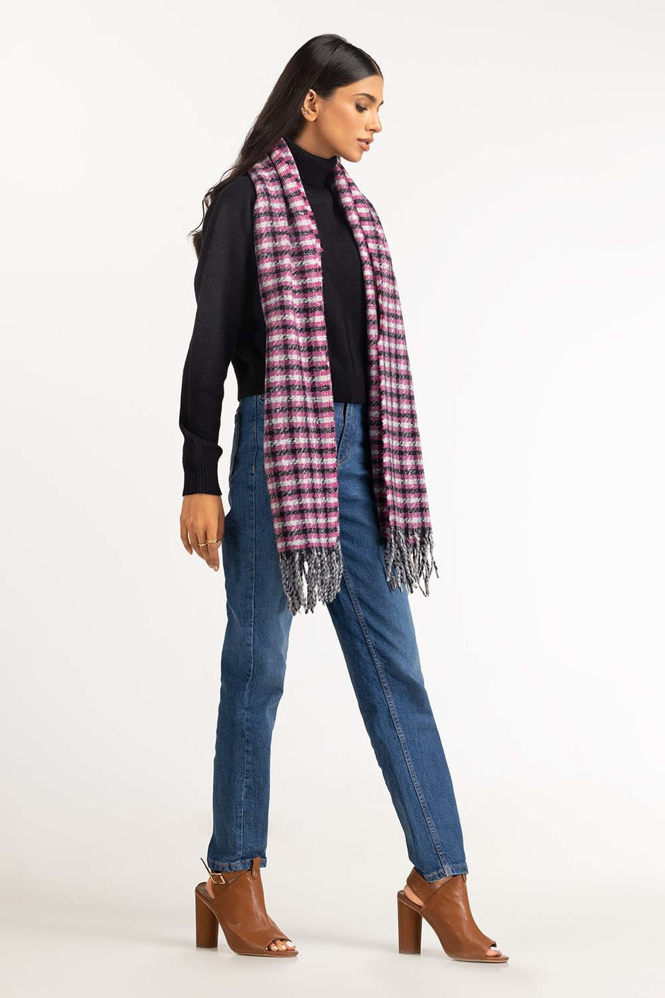 Multicolored Polyester Scarf