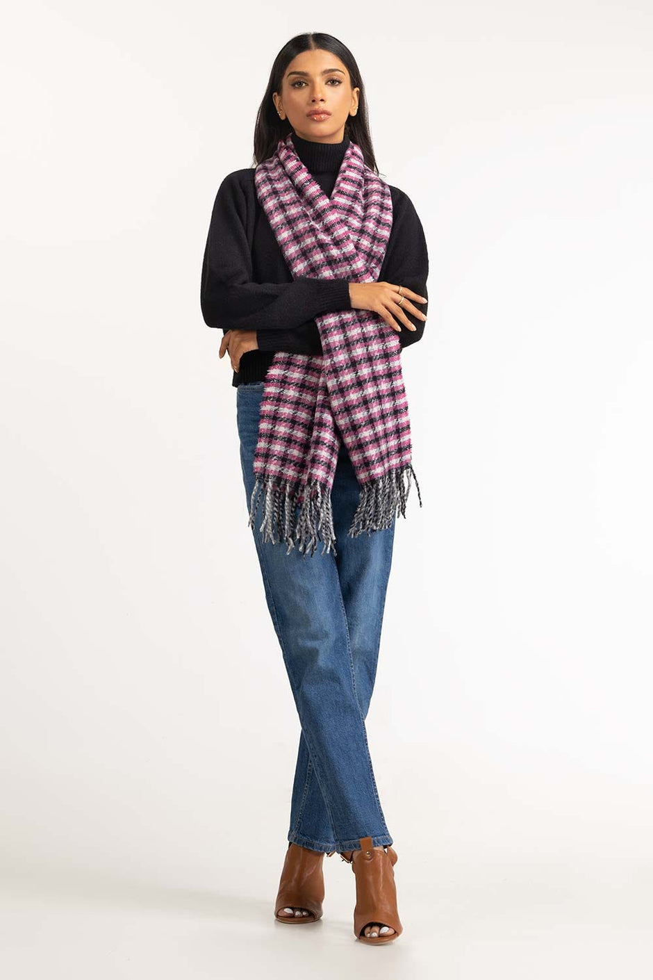 Multicolored Polyester Scarf