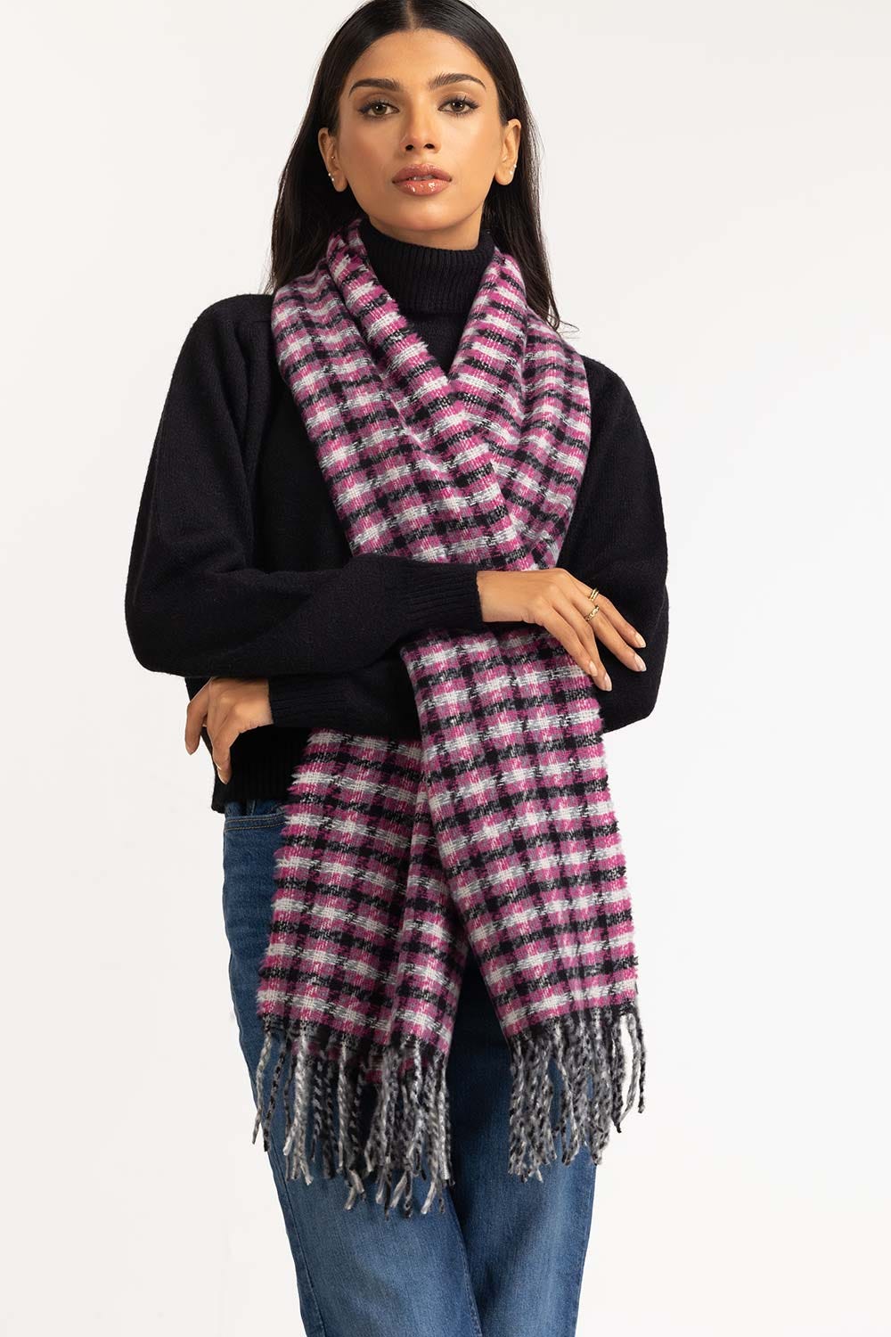 Multicolored Polyester Scarf SCF-23-29