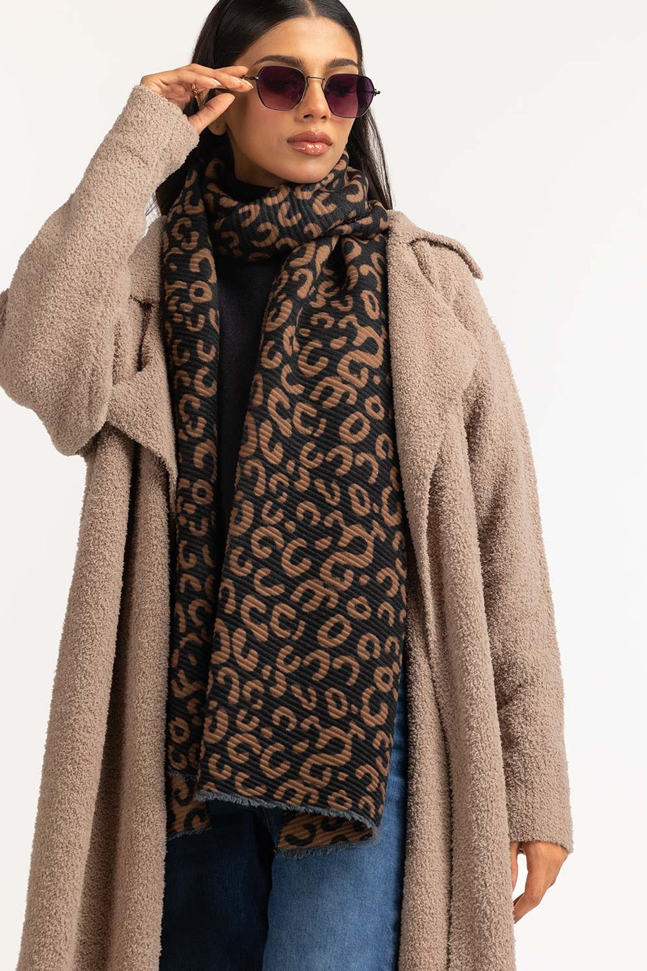 Multicolored Poly Viscose Scarf