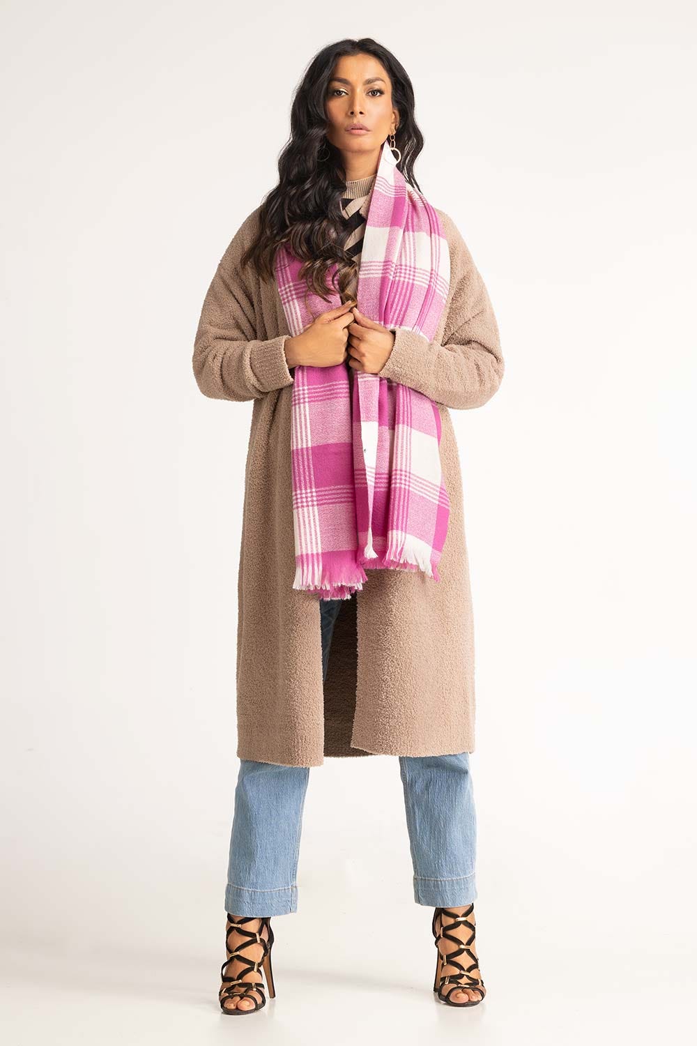 Multicoloured Polyester Scarf SCF-23-44