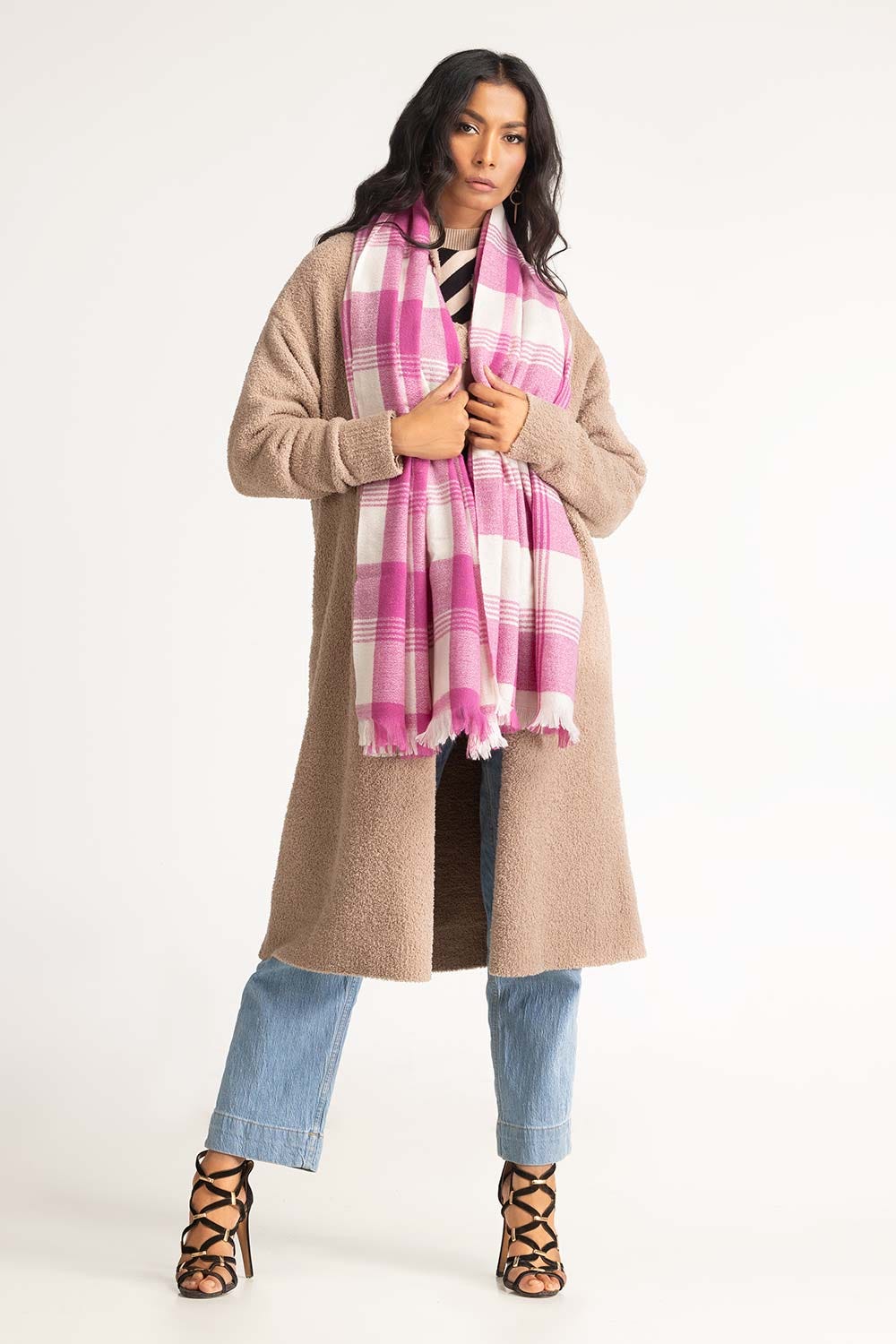 Multicoloured Polyester Scarf SCF-23-44