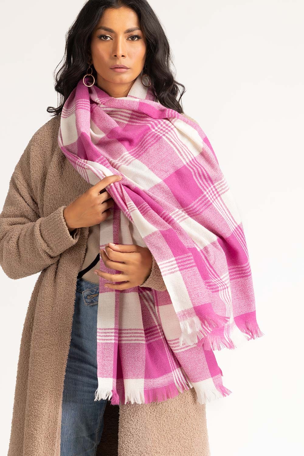 Multicoloured Polyester Scarf SCF-23-44