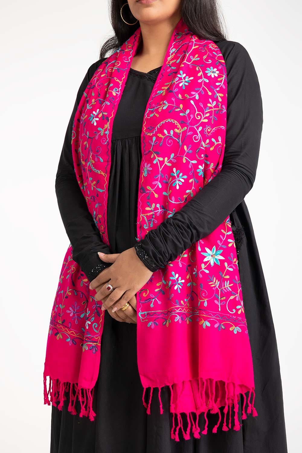 Fusia Blended Handwork Scarf SCF-24-022