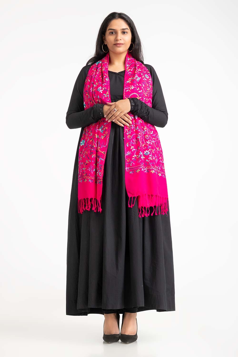Fusia Blended Handwork Scarf SCF-24-022
