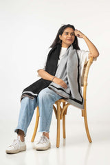 Black Double Side Two Colors Blended Scarf SCF-24-068