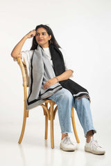 Black Double Side Two Colors Blended Scarf SCF-24-068