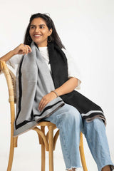 Black Double Side Two Colors Blended Scarf SCF-24-068