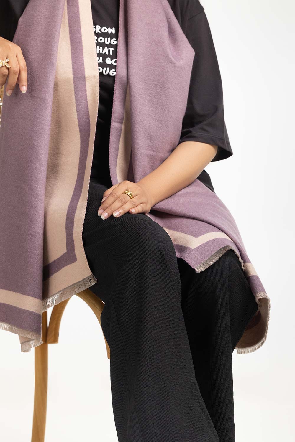 Purple Double Side Two Colors Blended Scarf SCF-24-071