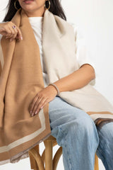 Mustard Double Side Two Colors Blended Scarf SCF-24-075
