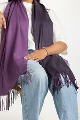 Purple Double Side Two Colors Blended Scarf SCF-24-077