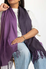 Purple Double Side Two Colors Blended Scarf SCF-24-077