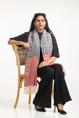 Cream Blended Stripe Scarf SCF-24-078