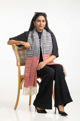 Cream Blended Stripe Scarf SCF-24-078