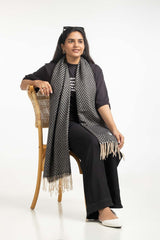 Grey Blended Chivron Scarf SCF-24-083