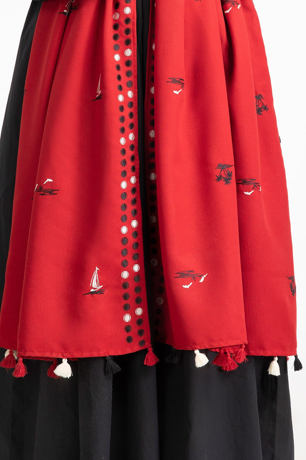 Herringbone Embroidered Scarf Scf-24-085