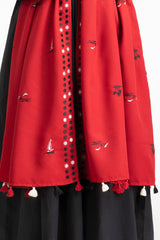 Herringbone Embroidered Scarf Scf-24-085