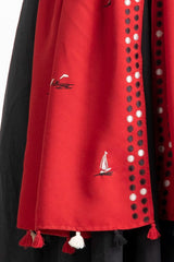 Herringbone Embroidered Scarf Scf-24-085