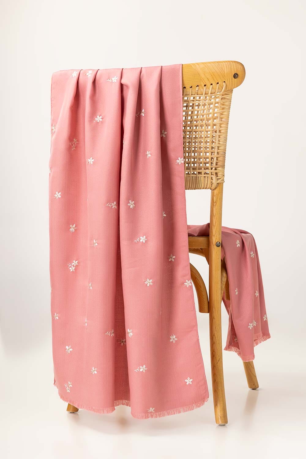 Red Herringbone Embroidered Scarves