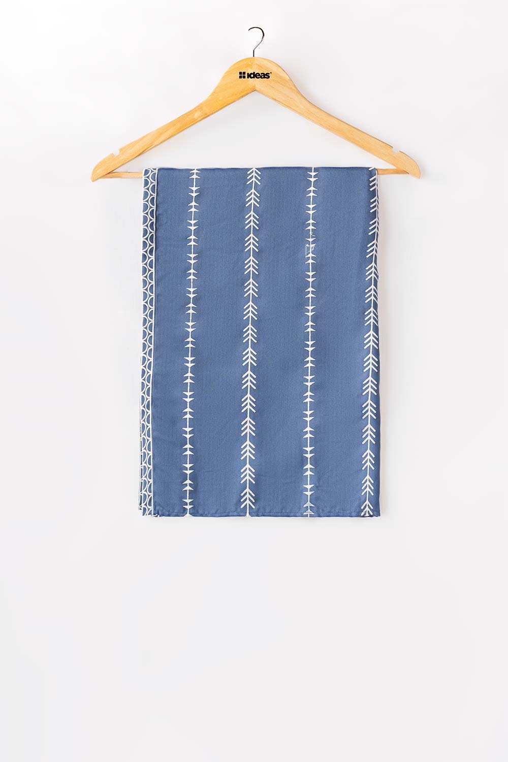 Blue Herringbone Embroidered Scarves SCF-24-090