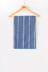 Blue Herringbone Embroidered Scarves SCF-24-090