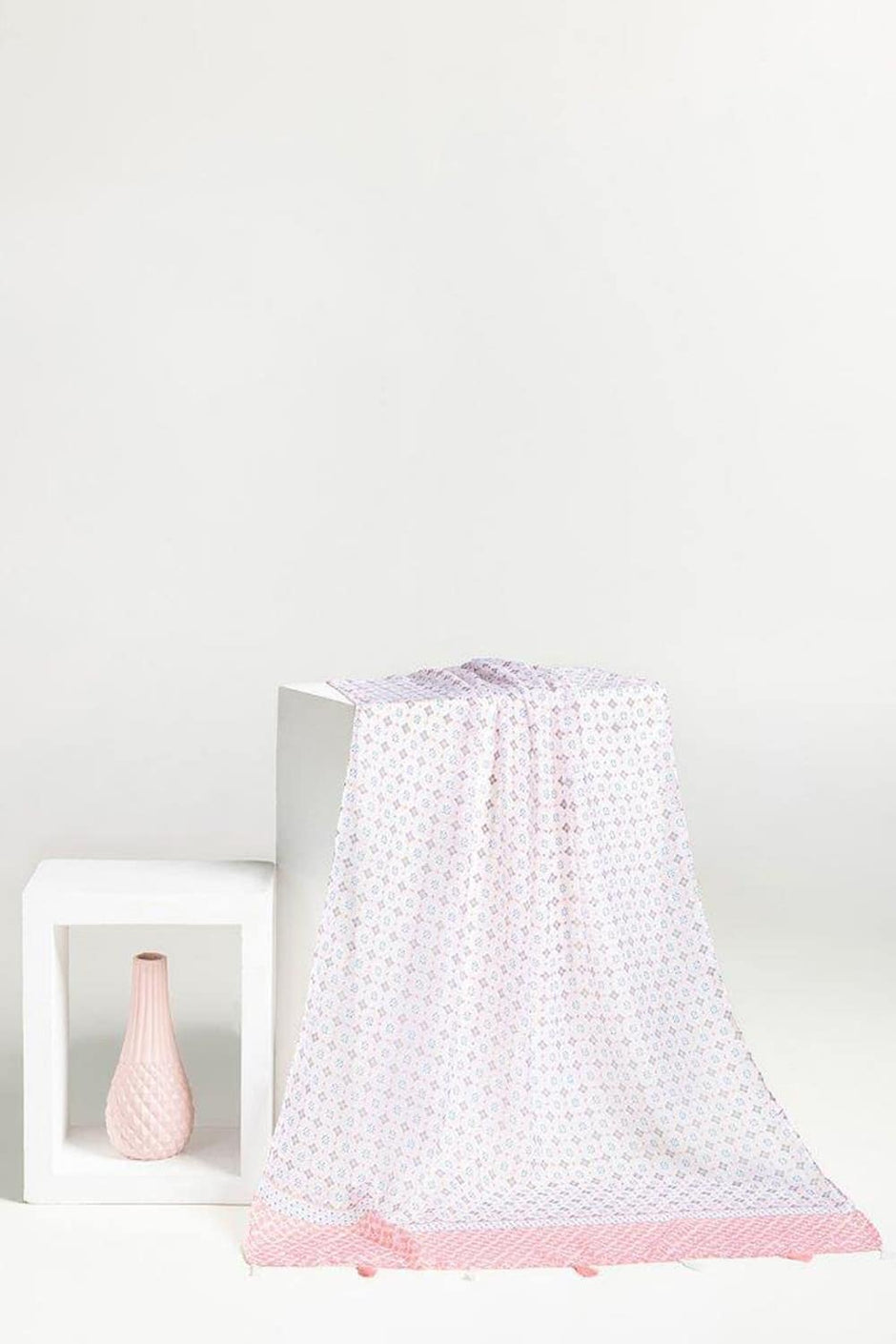 Multicolored Slub Lawn Printed Scarves
