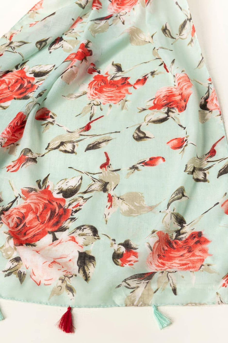 Multicolored Slub Lawn Printed Scarves